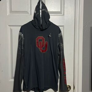 🔥🔥OKLAHOMA OU SOONERS Nike Dri-Fit Jordan Brand Lightweight Hoodie - EXCELLENT